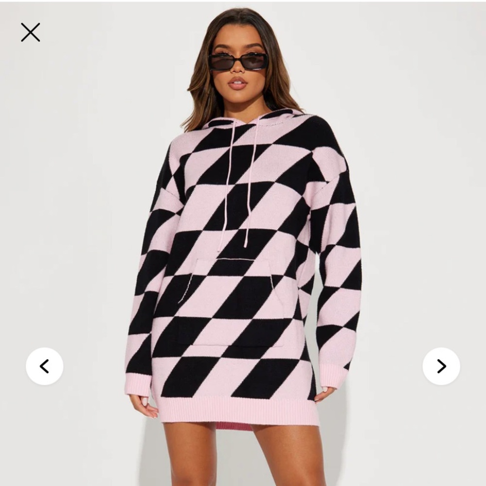 Fashion Nova Taylor Sweatshirt Mini Dress SM